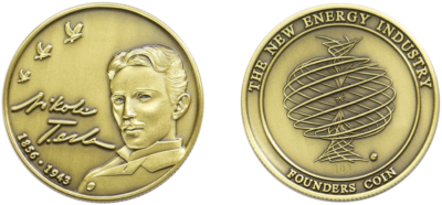 Nikola Tesla, coin, energy, new energy,