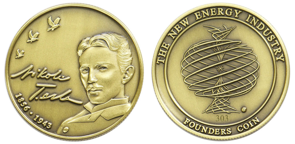 Nikola Tesla tribute Founders Coin